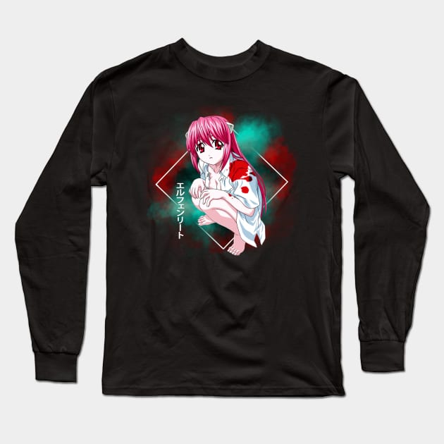 Innocence And Darkness Elfen Lied Manga's Visual Dichotomy Long Sleeve T-Shirt by Super Face